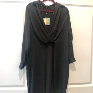 NWT satin material twist cardigan